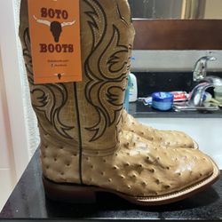 Soto Boots Ostrich Print 