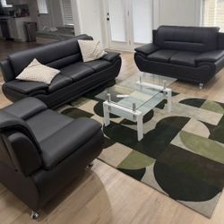  BLACK sofa & loveseat 🖤🩶🖤🩶