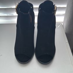 Open Toe Ankle Boot Heel