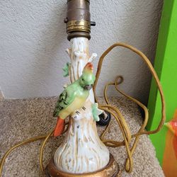 Vintage Parrot Lamp Ceramic 