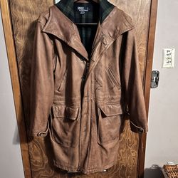 Vintage Ralph Lauren, leather trenchcoat