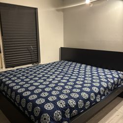 King Size Bed with Mattress – Ready to Use! $280 (negotiable)