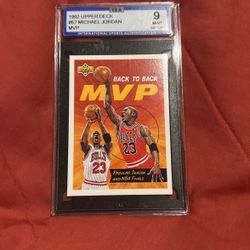 1992 Upper Deck Michael Jordan MVP ISA Grade 9