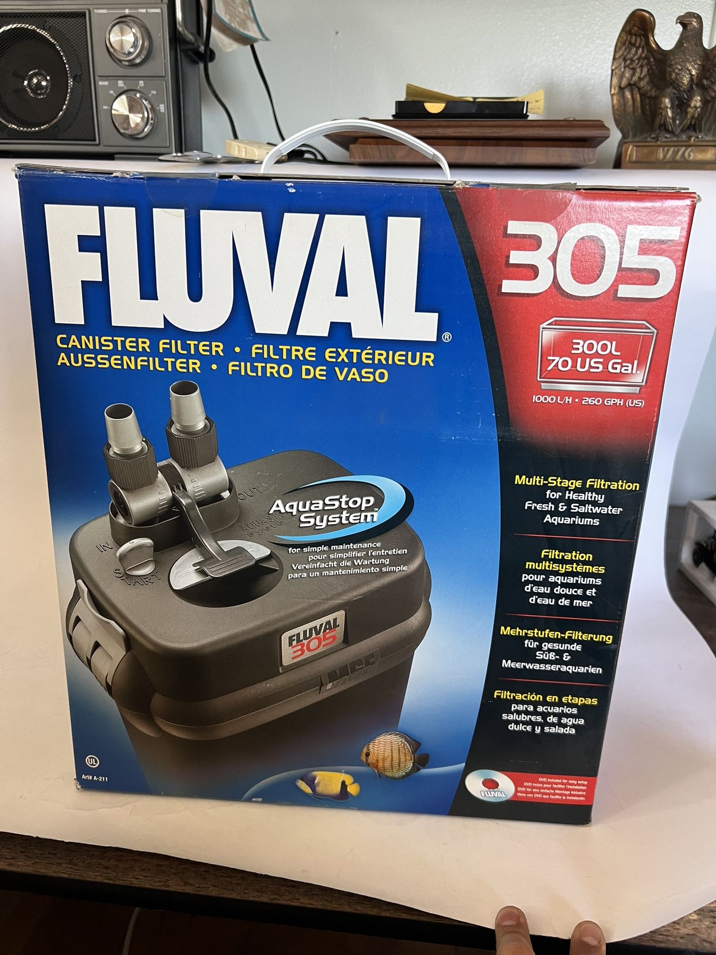 Fluval 305 70 Gallon Aquarium Canister Filter