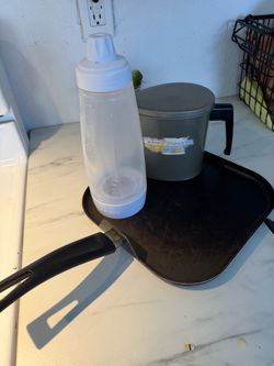 Camping breakfast set. Griddle, pancake mixer and water kettle. Located in North Park 92104.