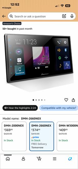 DMH-2660NEX 6.8" 2-DIN Multimedia Receiver | Apple CarPlay & Android Auto