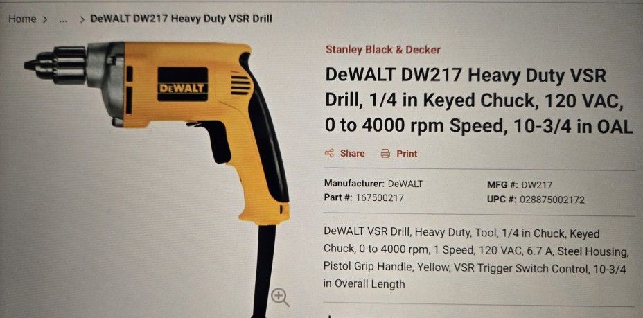 Higt-speed Drill Dewalt