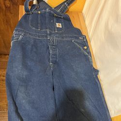 Dimensions In Pictures Carhartt Denim Overalls Mens Blue Used Good Condition $80 Meet Up In Irving @dfwgoods 