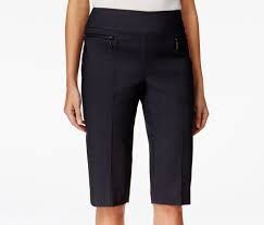 STYLE & CO. ZIP-POCKET SKIMMER SHORTS indigo heater size XS