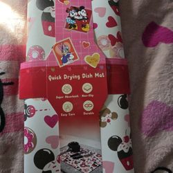 Mickey And Minnie Mouse Kitchen Drying Mat 