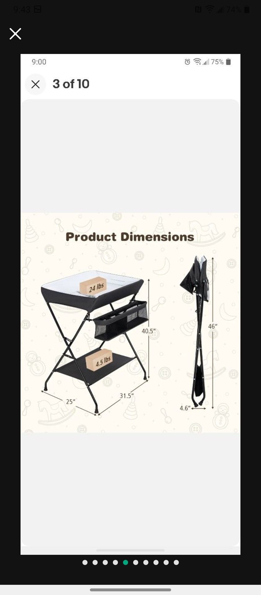 All New Baby Changing Folding Diaper Station Nursery