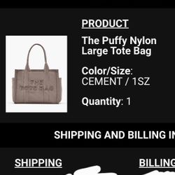 Puffy Nylon Large Tote Bag 