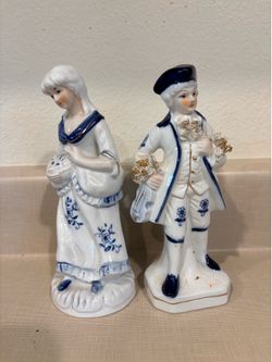 Vintage Victorian couple about 7” tall