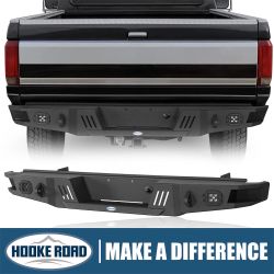 New Hooke Road Guardian Steel Rear Bumper w/ Light for 92-96 Ford F-150 F-250 F-350