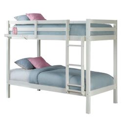 Twin over Twin Bunk Bed white