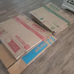 16 Moving boxes, large, medium and small