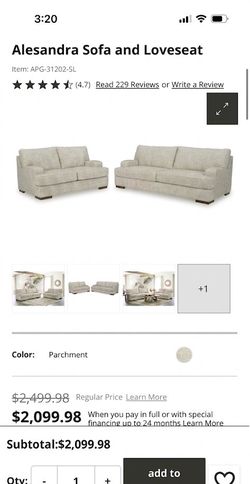 Alesandra Sofa and Loveseat