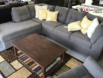 SECTIONAL GRAY COLOR SOFA CHAISE CONTEMPORARY POLYESTER