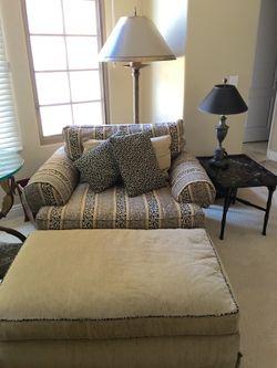 Chair and a half with ottoman - plush super comfortable