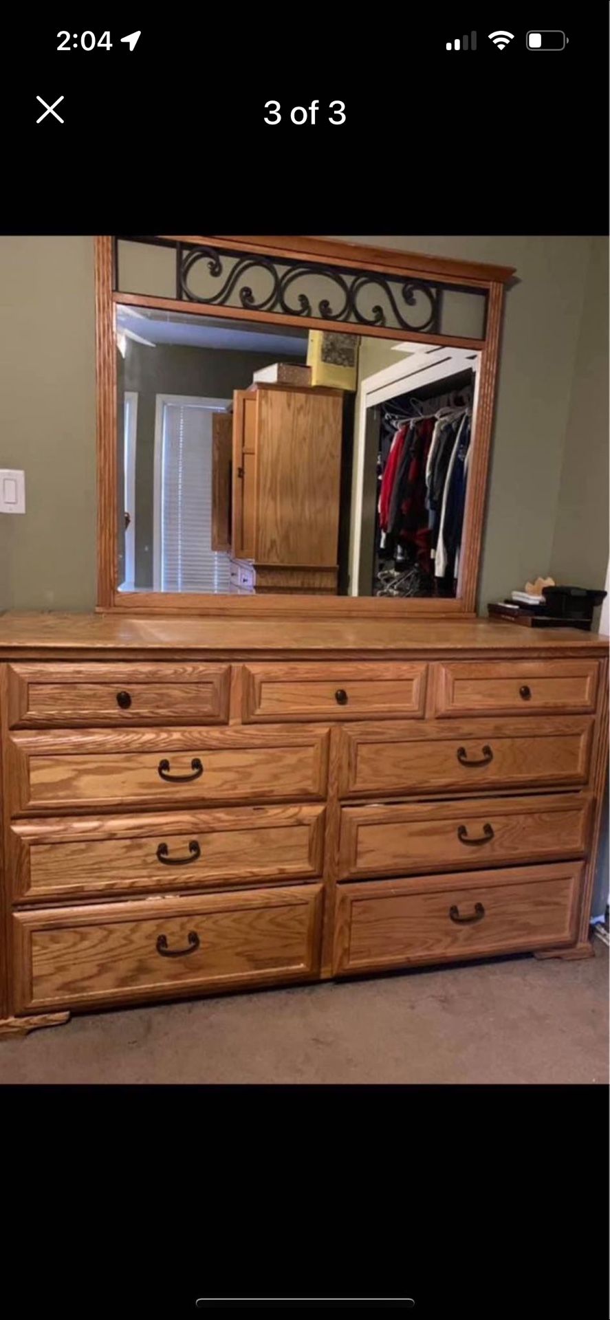 Dresser With Mirror And Dresser With Armoire 