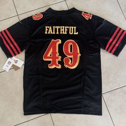 San Francisco 49ers #49 Faithful Black Jersey