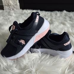 U.S. Polo Assn. Women's Navy Blue & Pink Sneakers