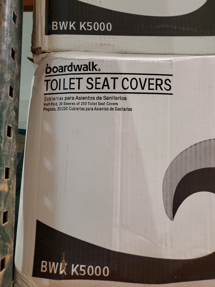 Case Of Toilet Seat Covers.