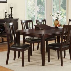 Brand New Brown 7pc Dining Table Set