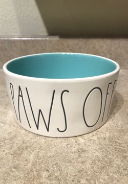 Rae Dunn blue paws off bowl