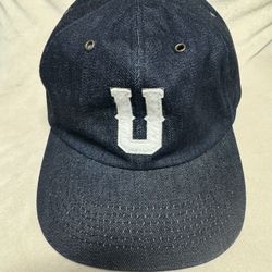 I Love Ugly Denim Cap with Leather Strapback