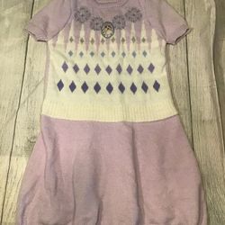 Frozen 2 Girls Knit Sweater Elsa Dress Size Large 10-12