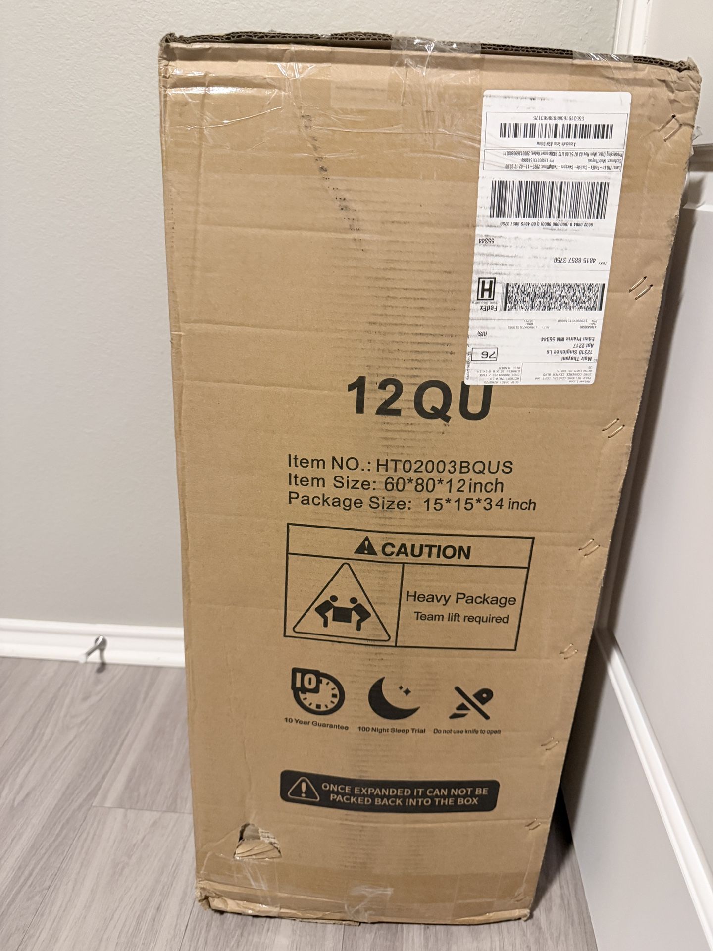 12 Inch Queen Mattress