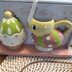 Easter Cream And Sugar Set 