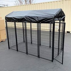 (Brand New) $290 Large Heavy Duty Kennel with Cover (8 x 4 x 6 FT) Dog Cage Crate Pet Playpen