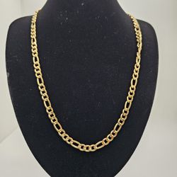 Figaro  Link Chain Stainless Steel Gold Plated