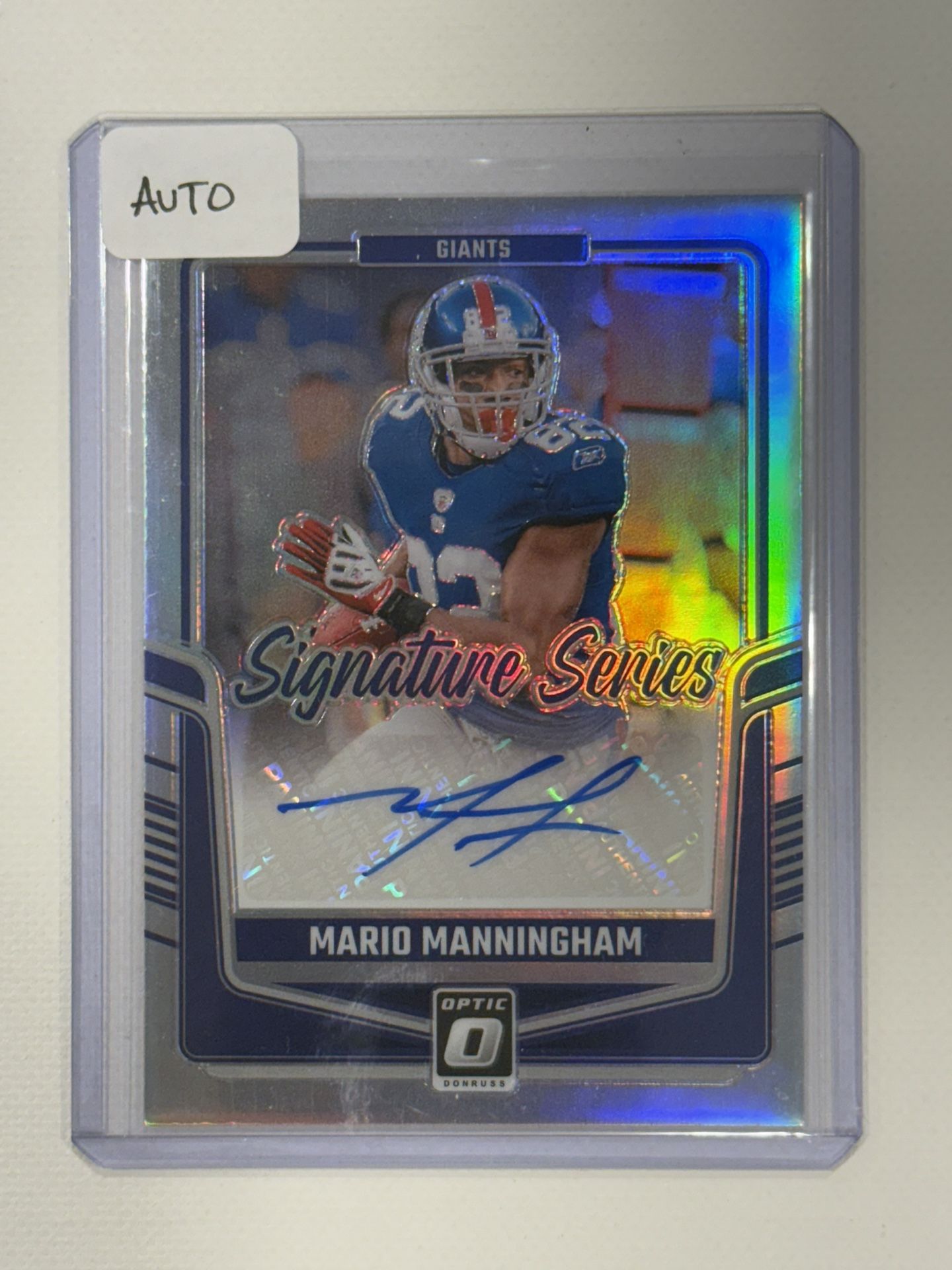 2024 Donruss Optic Signature Series Silver Holo Prizm #SSH-MMM Marion Manningham Auto