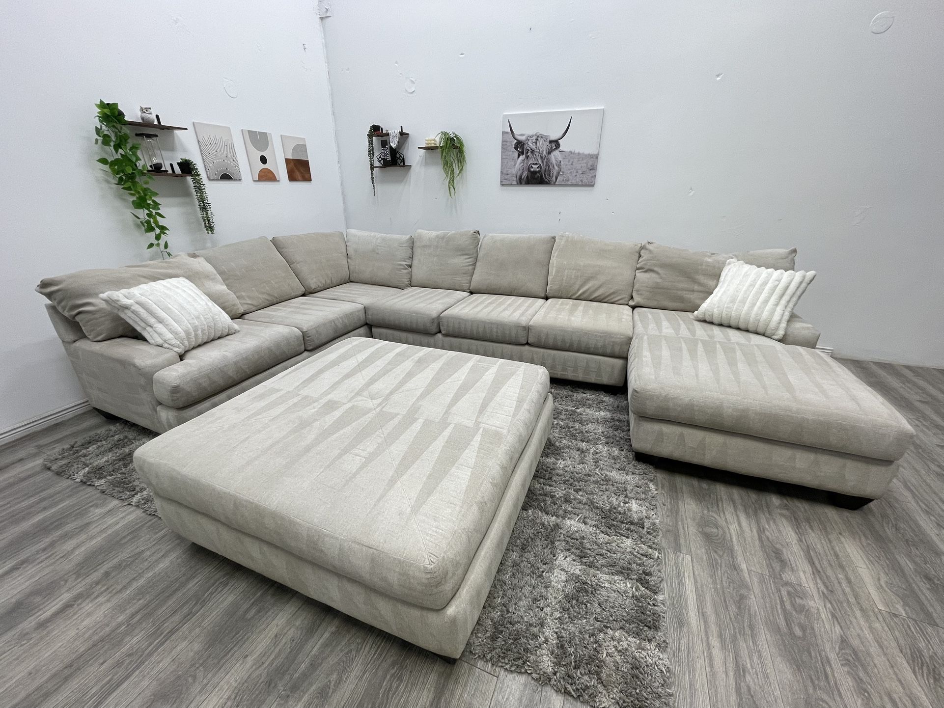 Cream Sectional Couch - Free Delivery