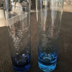 Beautiful Blue Hand Made Bases 