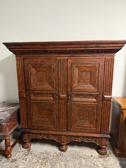 Wood Armoire / Antique-Style Storage Cabinet