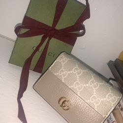 Bi-color GG Marmont small wallet