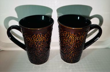 Kahlua Liqueur Brown Coffee Mugs Set of 2 $5 for the pair