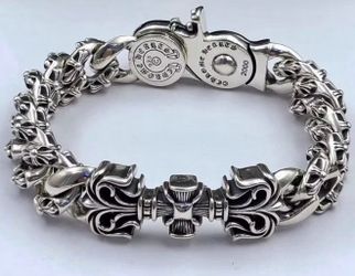 Chrome Hearts Silver Men’s Bracelet 