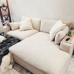 MEGA Plush 102” Feather Cloud Sectional Sofa Couch