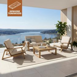 4 Piece TEAK WOOD Patio Furniture Set