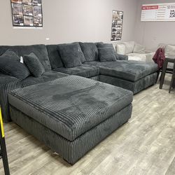 OVERSIZED SUPER SOFT MODULAR SOFA WITH OTTOMAN $1375!!