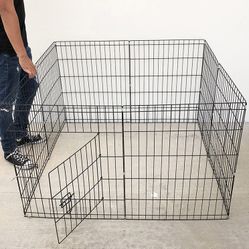 (New in Box) $44 Dog Pet Playpen Gate Fence 8-Panels X (30” Tall X 24” Wide)
