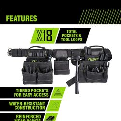 AWP Toolbelt Tool Rig , Durable Premium Utility Belt Organizer For Men's And Women