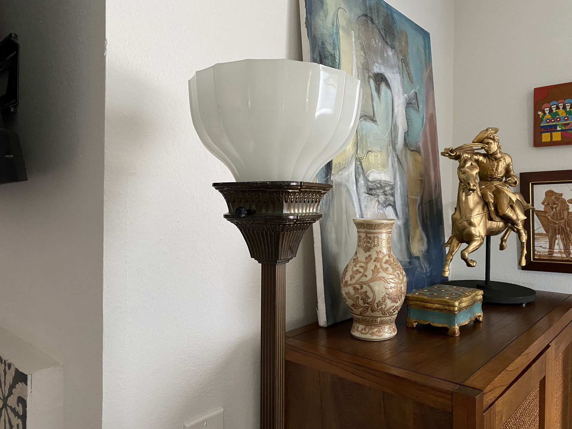 Vintage Torchiere Lamp