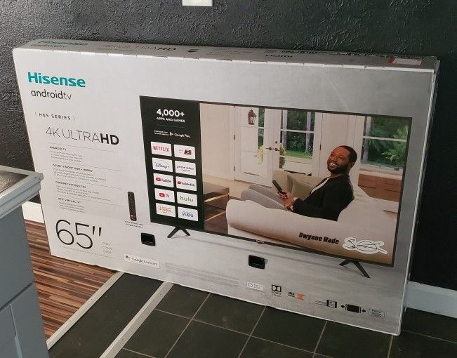 Hisense 65 inch 4k ultra High Definition smart TV new $550