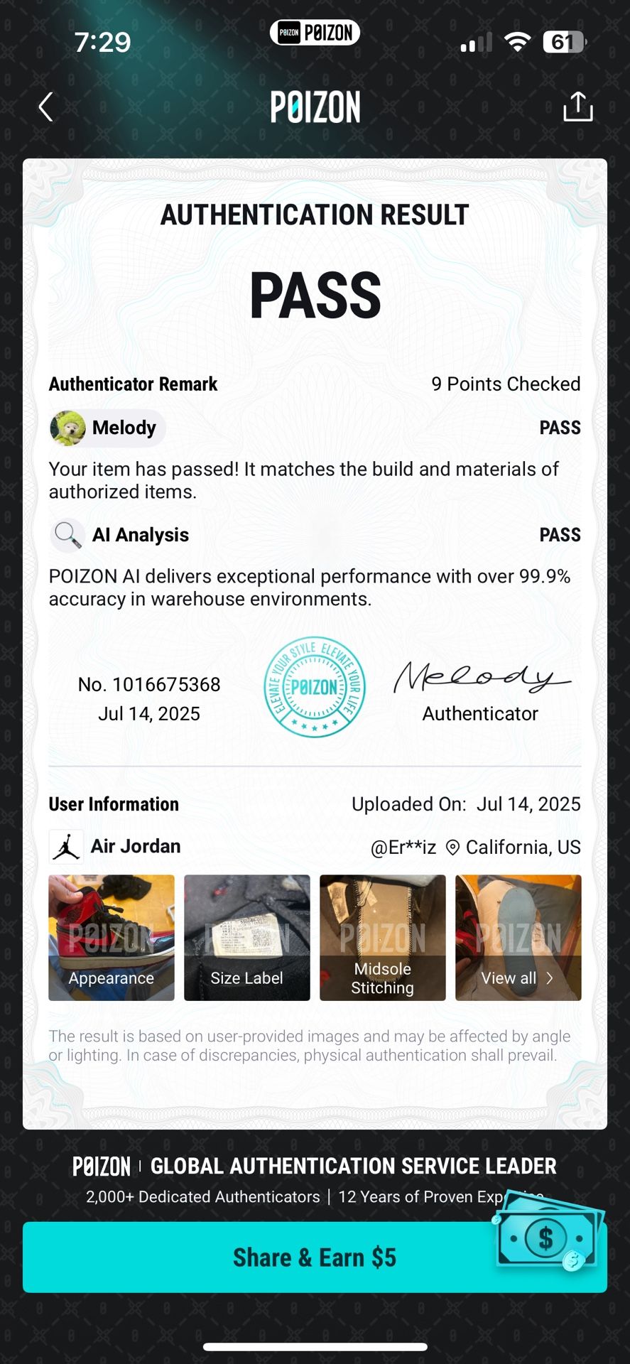 Size 10-Jordan 1 Retro OG High Patent Bred